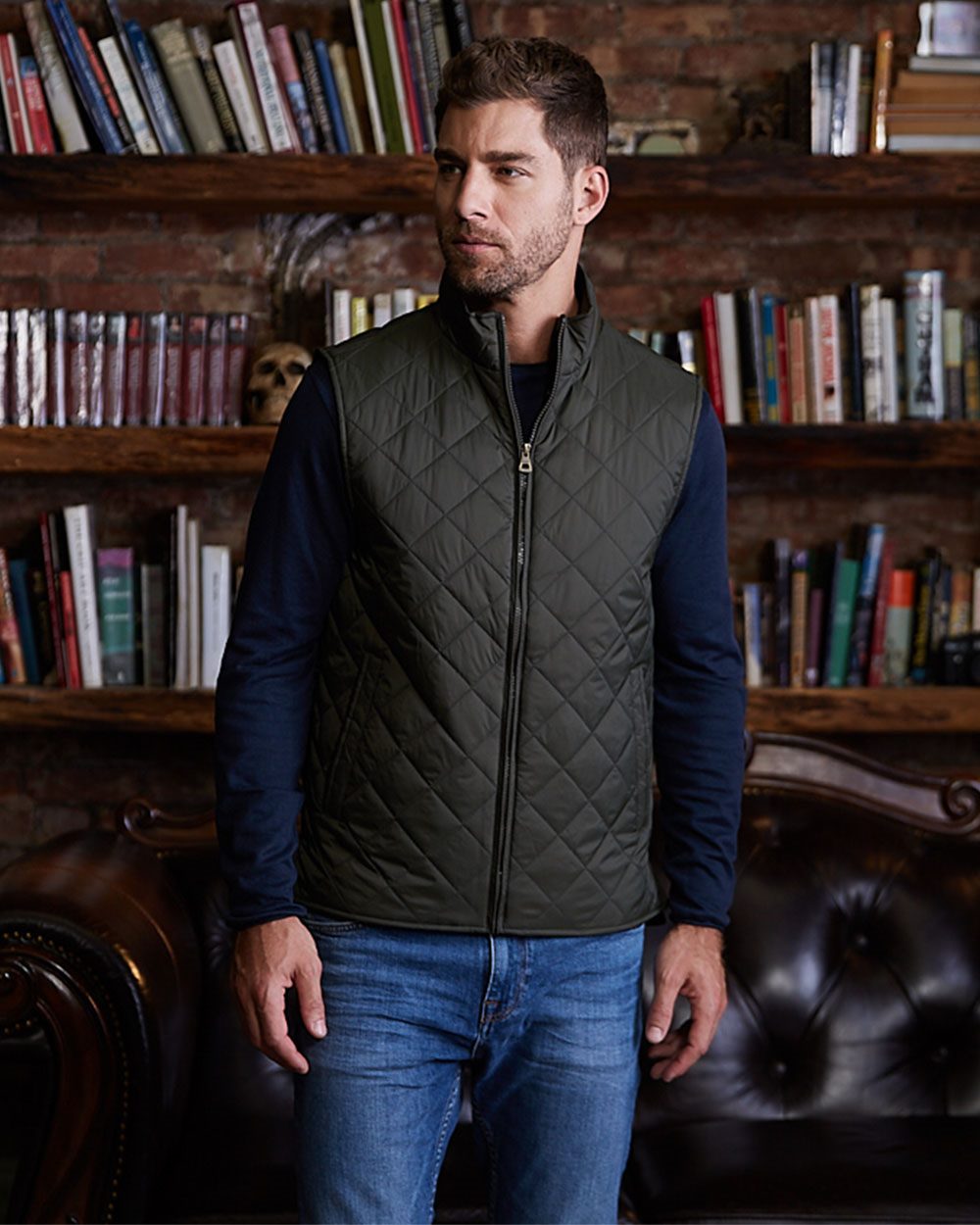 Vintage Diamond Quilted Vest - 207359